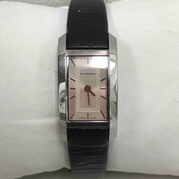 Burberry BU1053 Slim Black Leather Women's Watch - Picture 1 of 8